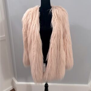 Tart Collections Pink Teddy Jacket Plush Faux Fur